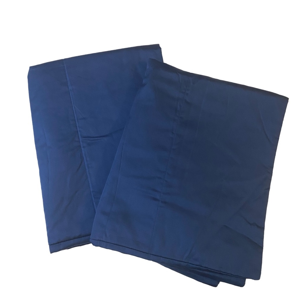 Beddy's Bedding Evan Sham Pillow Case Quilted Padded 26”x20” Set Of 2 Navy Blue